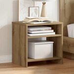 vidaXL Table de chevet chêne artisanal 40x30x40 cm bois d'ingénierie