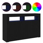 vidaXL Buffet Chêne noir 116 x 30 x 75 cm Bois d'ingénierie