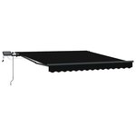 vidaXL Auvent Rétractable Noir 300 x 250 cm tissu