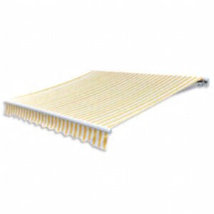vidaXL Auvent pliable motorisé 600 cm Jaune/blanc