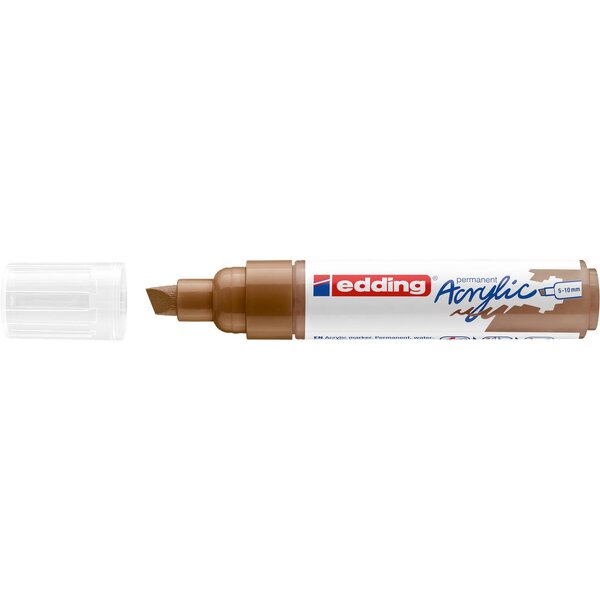 Marqueur acrylique large 5000 noisette 5-10 mm x 5 EDDING