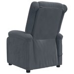 vidaXL Fauteuil de massage Gris foncé velours