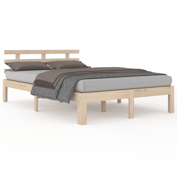 vidaXL Cadre de lit sans matelas bois massif 120x200 cm