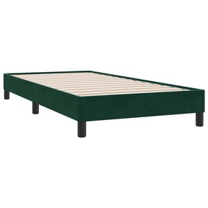vidaXL Cadre de lit sans matelas vert foncé 90x210 cm velours