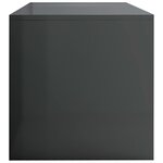 vidaXL Meuble TV Gris brillant 120x40x40 cm Bois d’ingénierie