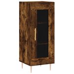 vidaXL Buffet Chêne fumé 34 5x34x90 cm Bois d'ingénierie