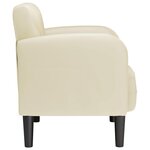 vidaXL Chaise de canapé avec accoudoirs crème 54 cm similicuir