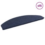 vidaXL Tapis d'escalier auto-adhésifs 15 Pièces Bleu 80 x 28 x 3 5 cm