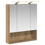 vidaXL Armoire Miroir de Salle de Bain Chêne artisan 60 x 14.5 x 70 cm