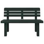 vidaXL Banc de jardin vert 110x52x71 cm polypropylène