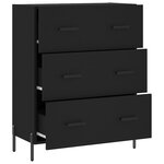 vidaXL Buffet noir 69 5x34x90 cm bois d'ingénierie