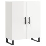 vidaXL Buffet Blanc brillant 69 5x34x90 cm Bois d'ingénierie