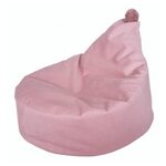 Pouf à pompon rose