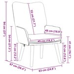 vidaXL Fauteuil relaxant Jaune clair 63 x 67 x 94 cm tissu