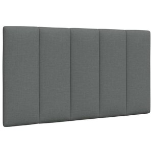 vidaXL Coussin de tête de lit Hanko gris foncé 80 cm tissu