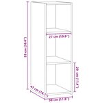 vidaXL Buffet chêne fumé 30x41x93 cm bois d'ingénierie