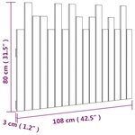 vidaXL Tête de lit murale Marron miel 108x3x80 cm Bois massif de pin