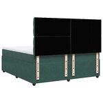 vidaXL Sommier à lattes de lit et matelas Vert foncé 200x200cm Velours
