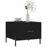vidaXL Table basse Noir 50x50x40 cm Bois d'ingénierie