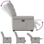 vidaXL Fauteuil inclinable gris nuage tissu