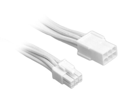 Cable rallonge d'alimentation Bitfenix Alchemy PCI-E 6 pins 45cm (Blanc)