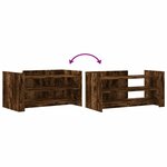 vidaXL Table basse chêne fumé 100x50x50 cm bois d'ingénierie