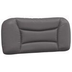 vidaXL Lit avec matelas gris 90x200 cm similicuir
