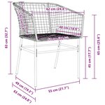 vidaXL Ensemble de salle à manger pour jardin 7 Pièces Noir polyrotin