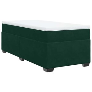 vidaXL Sommier à lattes de lit avec matelas Vert foncé 90x200 cm