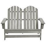 vidaXL Chaise de jardin Adirondack 2 places bois de sapin massif gris