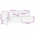 vidaXL Table basse with Drawer Marron et Noir 80 x 54 x 40 cm