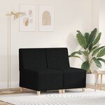 vidaXL Fauteuil Sofa Gris Clair 55 cm Tissu 2 Pièces Noir 55 x 74 x 82 cm