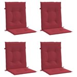 vidaXL Coussins de chaise de jardin à dossier bas lot de 4