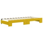 vidaXL Lit de jour avec lit gigogne et matelas jaune 80x200 cm velours