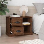vidaXL Table de chevet chêne marron 60x35 5x45 cm