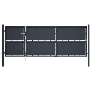 vidaXL Portail de jardin Acier 350 x 125 cm Anthracite