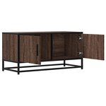 vidaXL Meuble TV chêne marron 80x34 5x40 cm bois d'ingénierie et métal