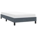 vidaXL Cadre de lit sans matelas gris foncé 100x210 cm velours