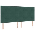 vidaXL Tête de lit LED avec des lumières à LED Vert 200 cm Polyester
