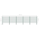 vidaXL Panneau de clôture avec poteaux Fer 8 5 x 1 6 m Vert