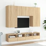 vidaXL Meuble TV mural chêne sonoma 100x30x30 cm bois d'ingénierie