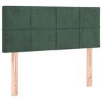 vidaXL Sommier à lattes de lit avec matelas LED Vert foncé 120x200 cm