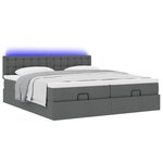 VidaXL Cadre de lit ottoman avec matelas gris foncé 160x200cm tissu