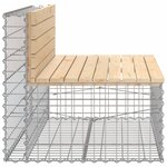 vidaXL Banc de jardin design de gabion 103x70x65 cm bois massif de pin