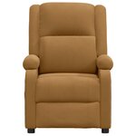 vidaXL Fauteuil de massage Marron Velours