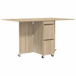 vidaXL Table à dîner 2 Pièces 140 x 80 x 77 cm Bois d'ingénierie