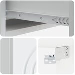 vidaXL Table d'appoint murale Blanc 59 x 34 5 x 17 cm