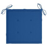 vidaXL Chaises de jardin empilables avec coussins lot de 6 Teck solide