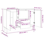 vidaXL Buffet noir 101x35x70 cm bois d'ingénierie