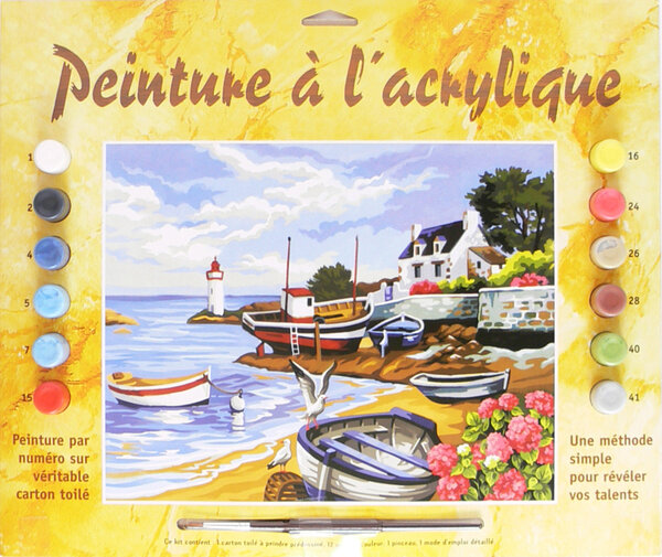 Tableau peinture au numéro Rivage Breton